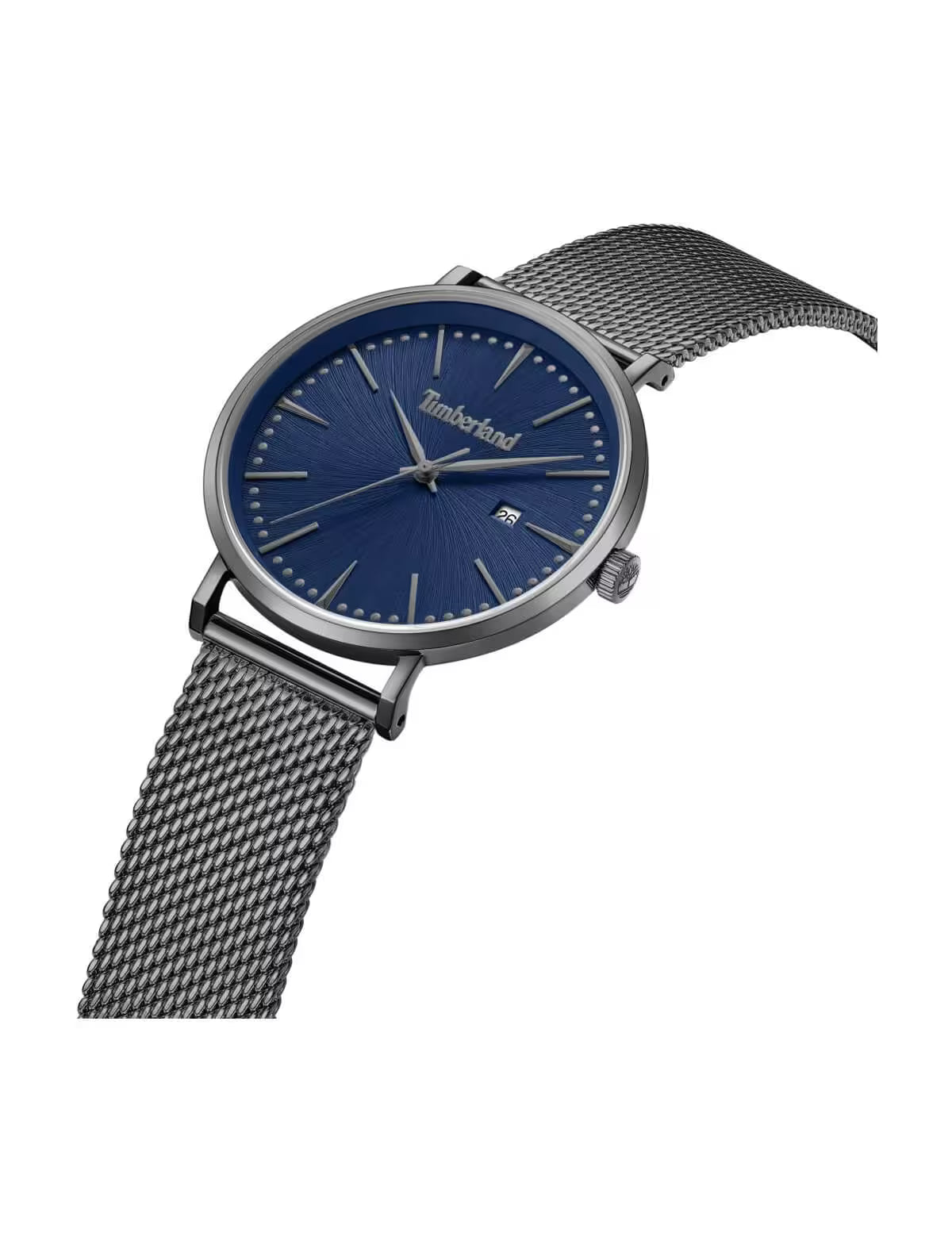 Blue Dial Gunmetal Mesh Bracelet Watch