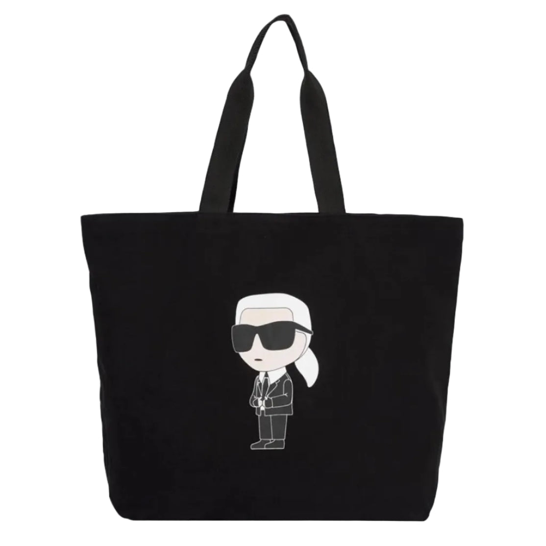 K/Skuare Large Black Shopper Tote Bag