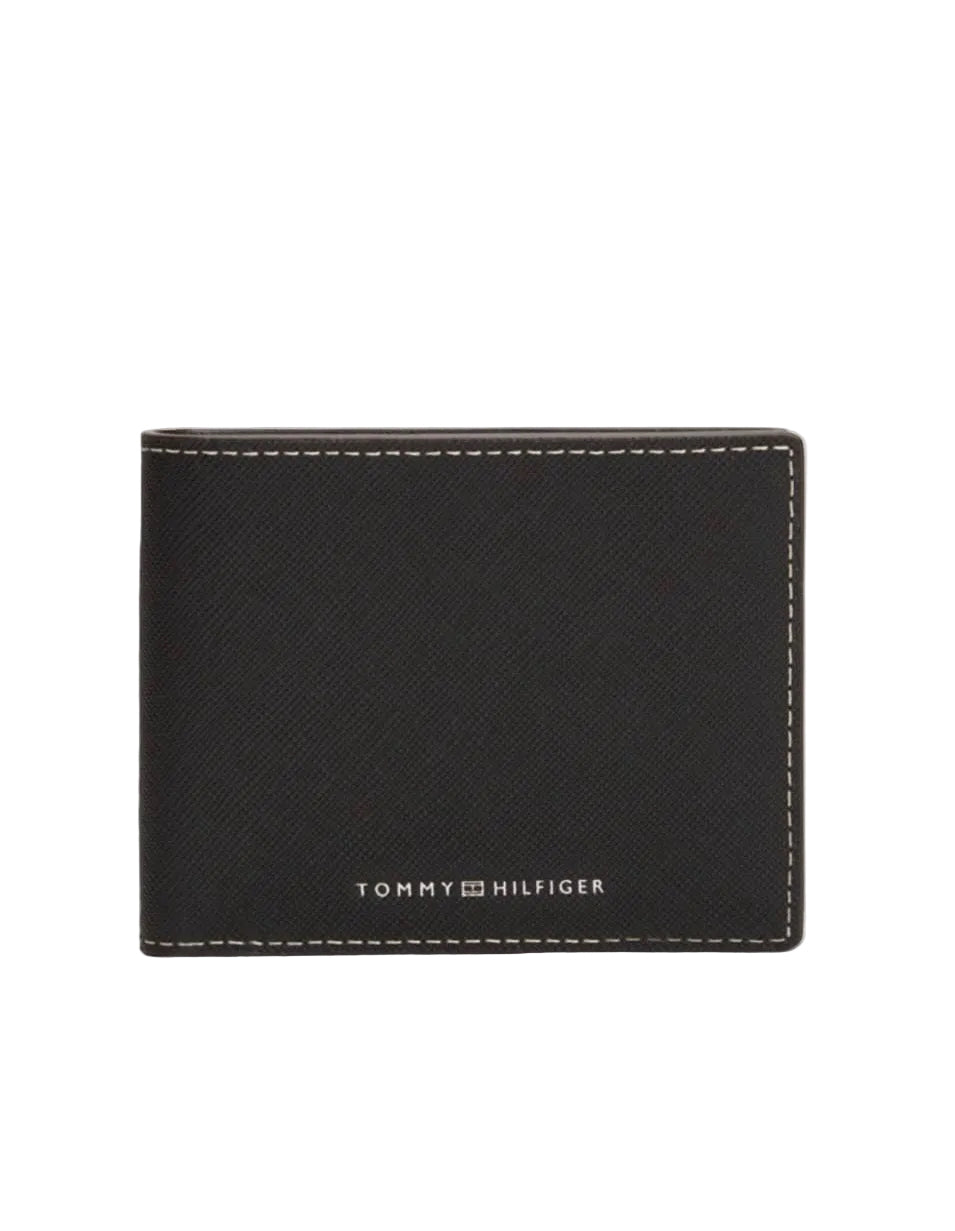 Textured Bifold Wallet – Black