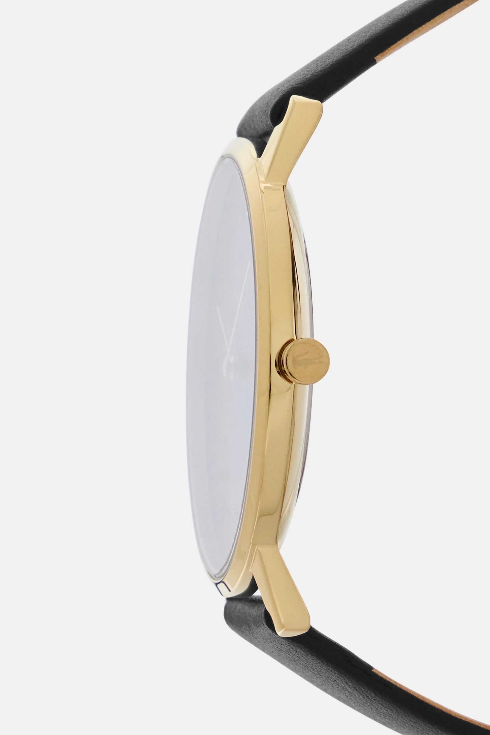 Moon Black Leather Watch