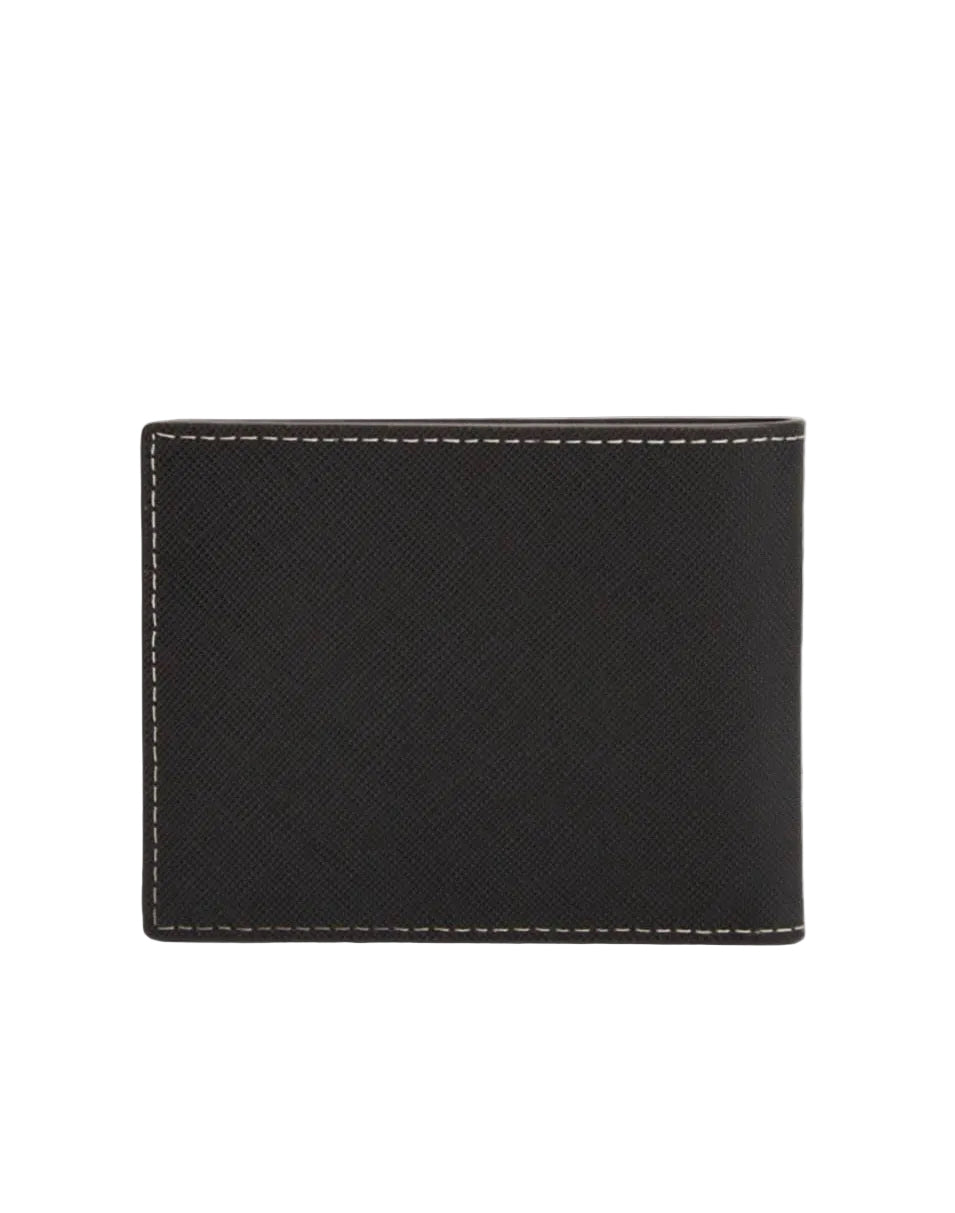 Textured Bifold Wallet – Black