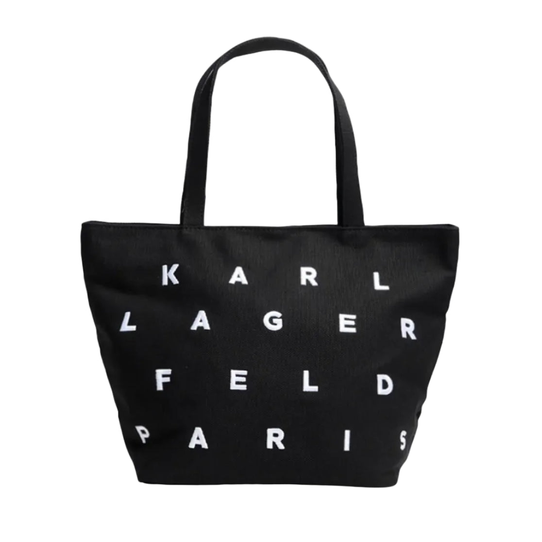Logo Lettering Black Canvas Tote Bag