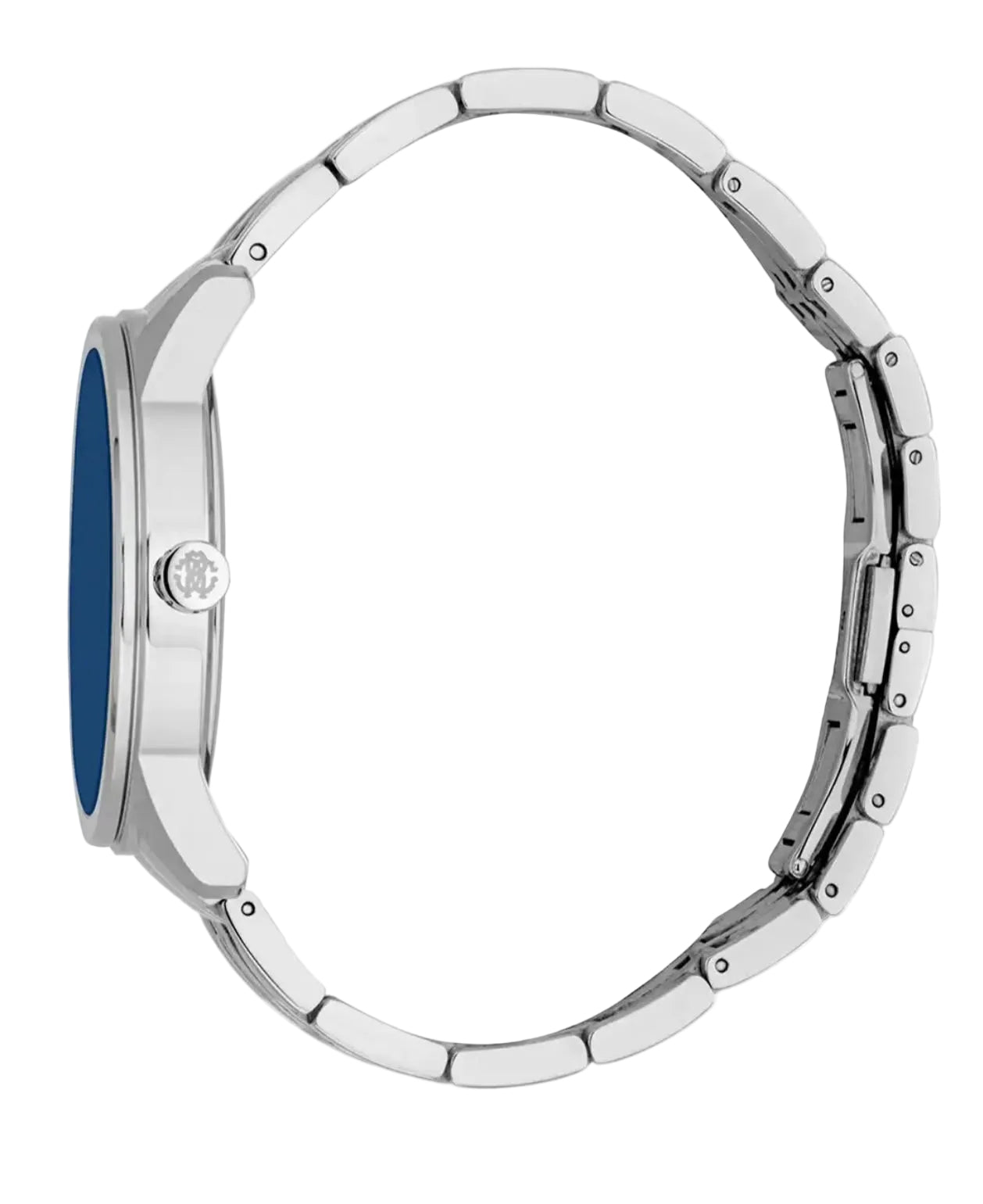 Silver Stainless Steel Blue Dial Watch