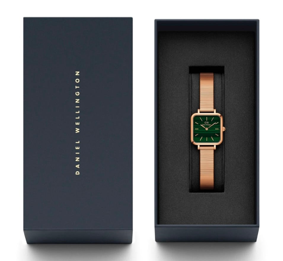 Petite Pressed Rose Gold Mesh Watch