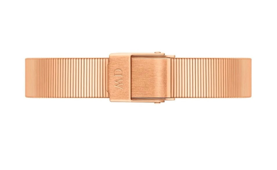 Petite Pressed Rose Gold Mesh Watch