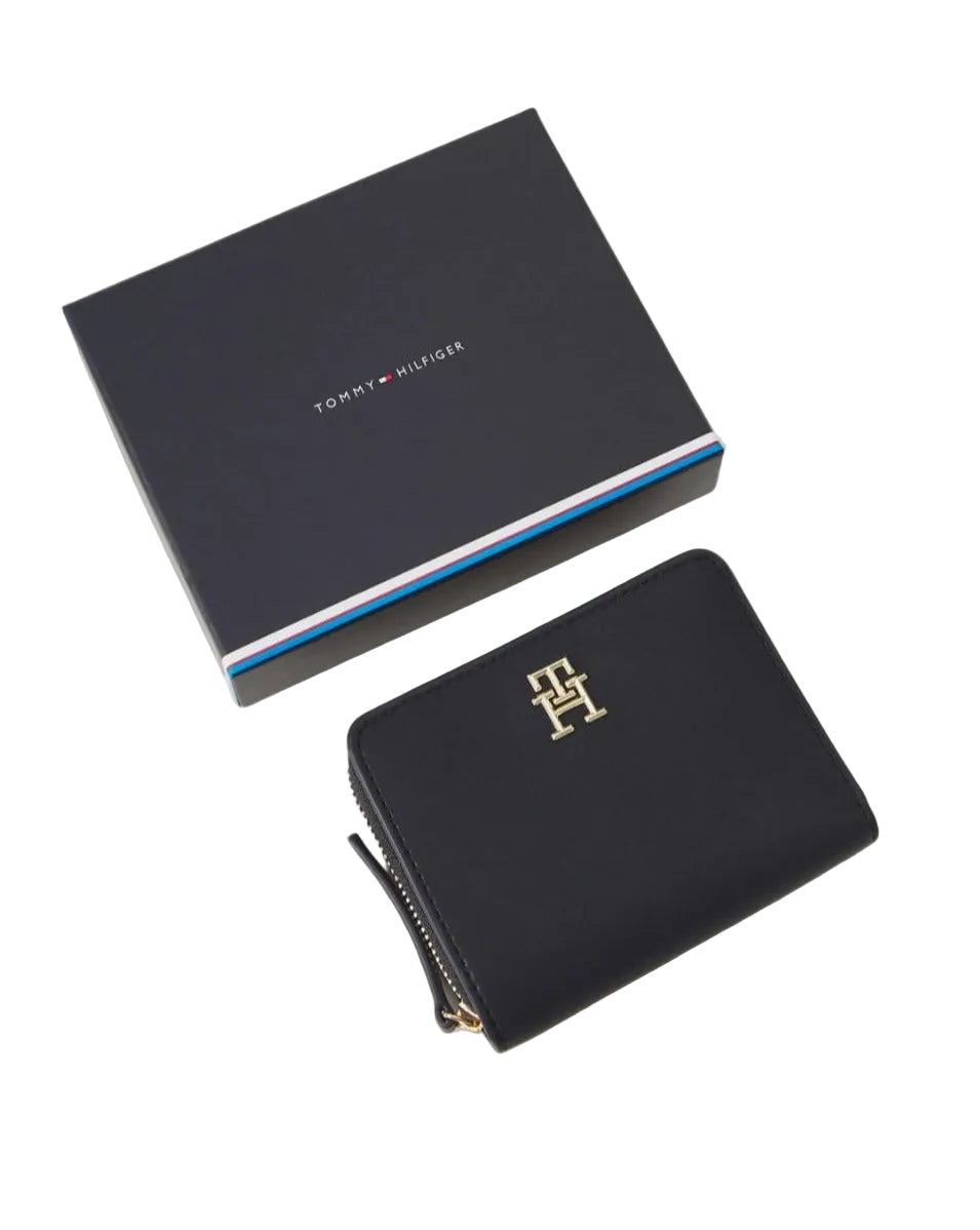 Monogram Zip-Around Wallet – Navy