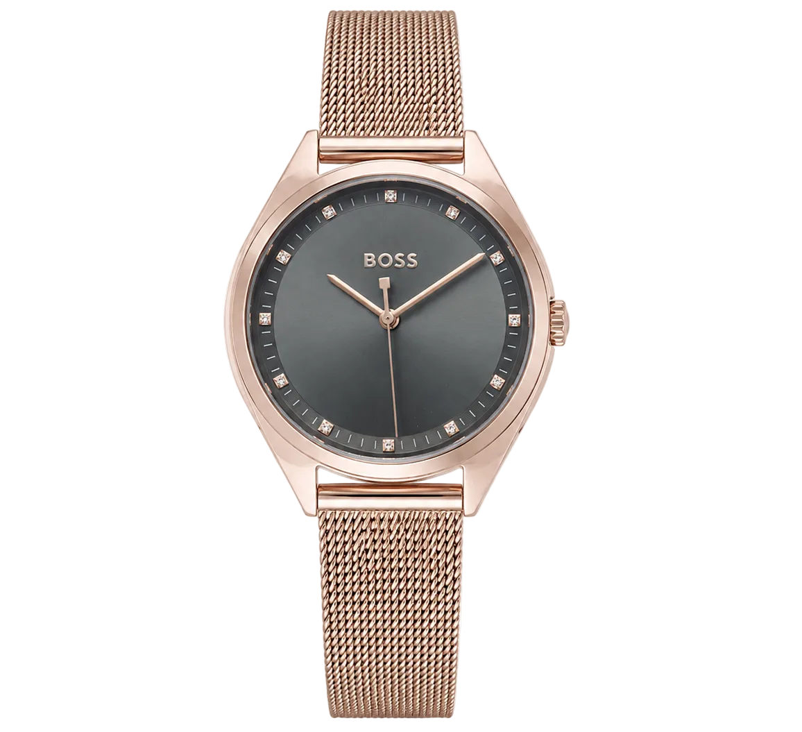 Rose Gold Mesh Watch