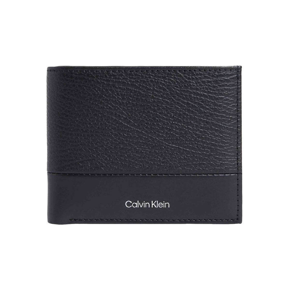 Pebbled Leather Coin Wallet – Black