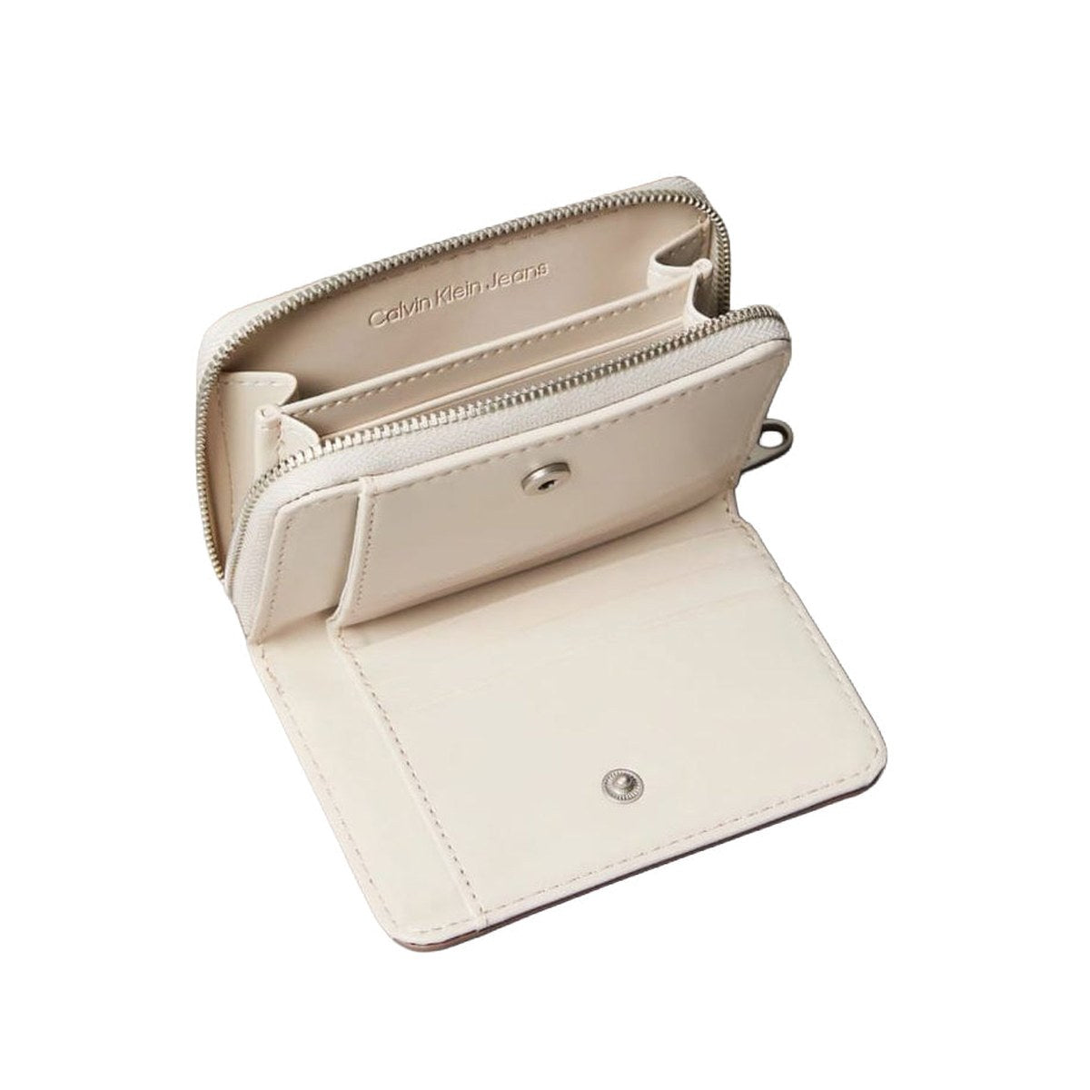 Monogram Zip Around Wallet – White