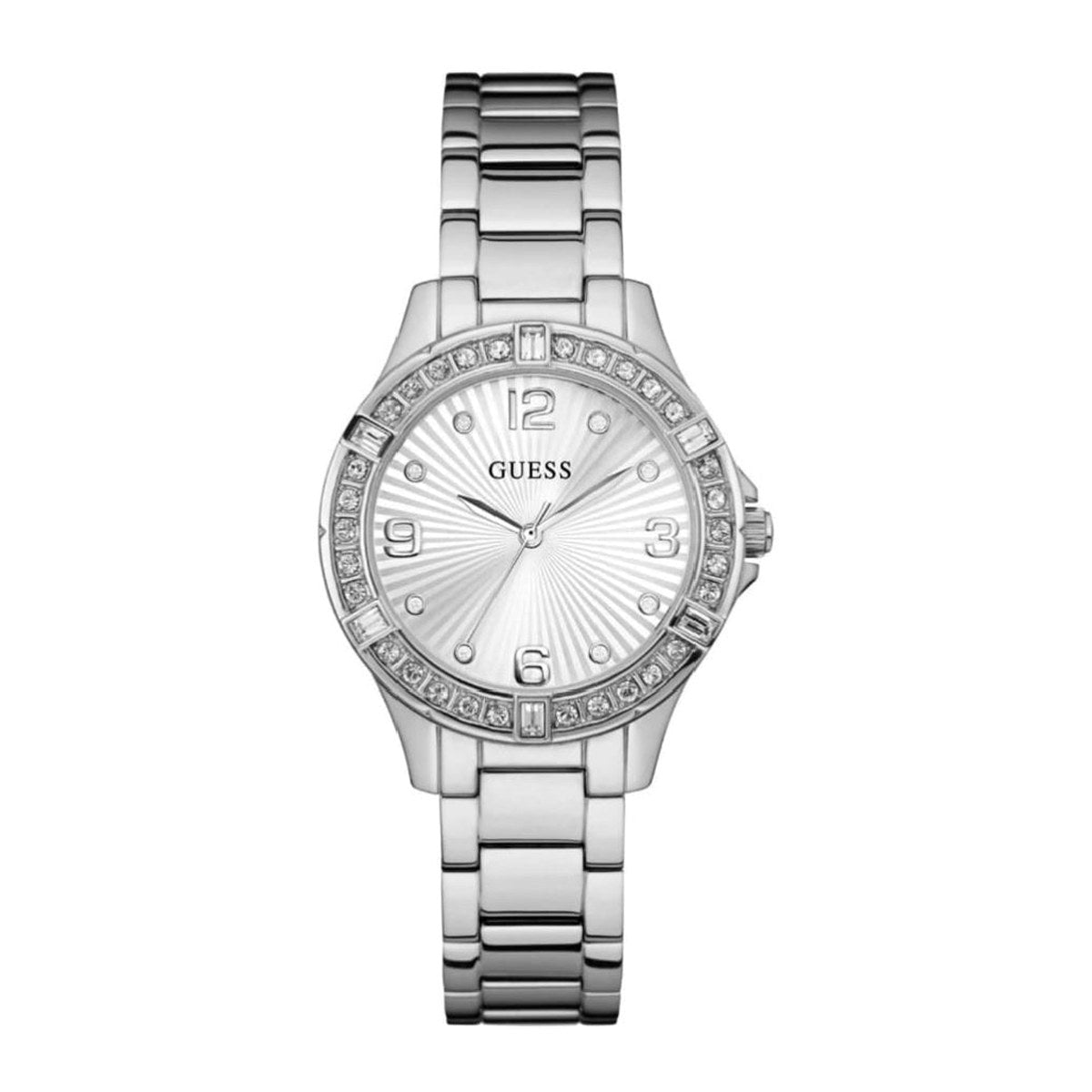 Crystal Silver-Tone Stainless Steel Watch