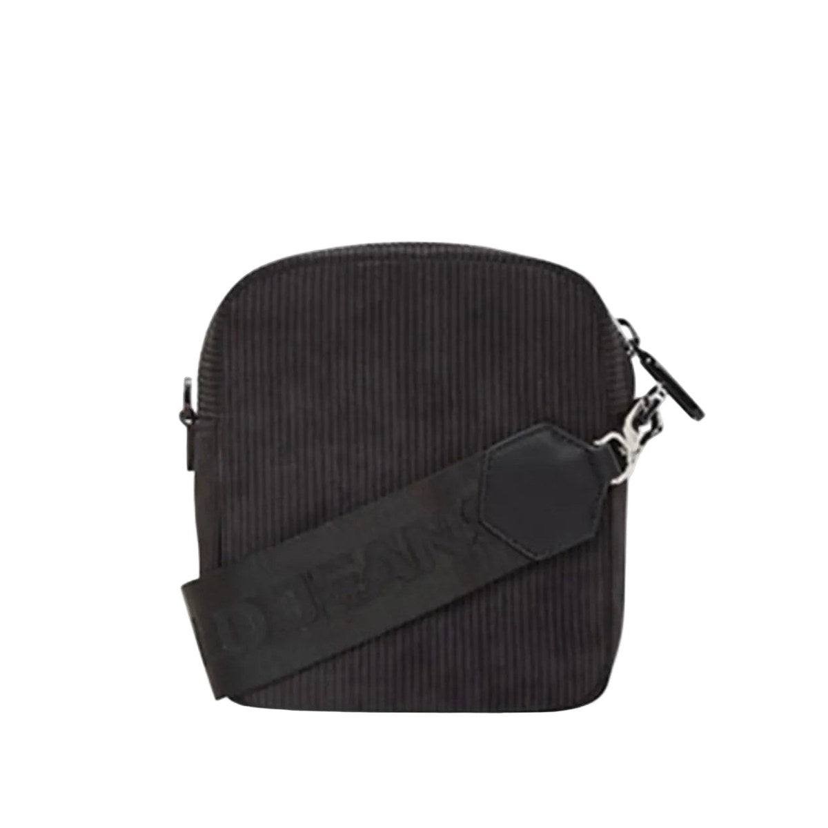Ribbed Crossbody Bag - Black