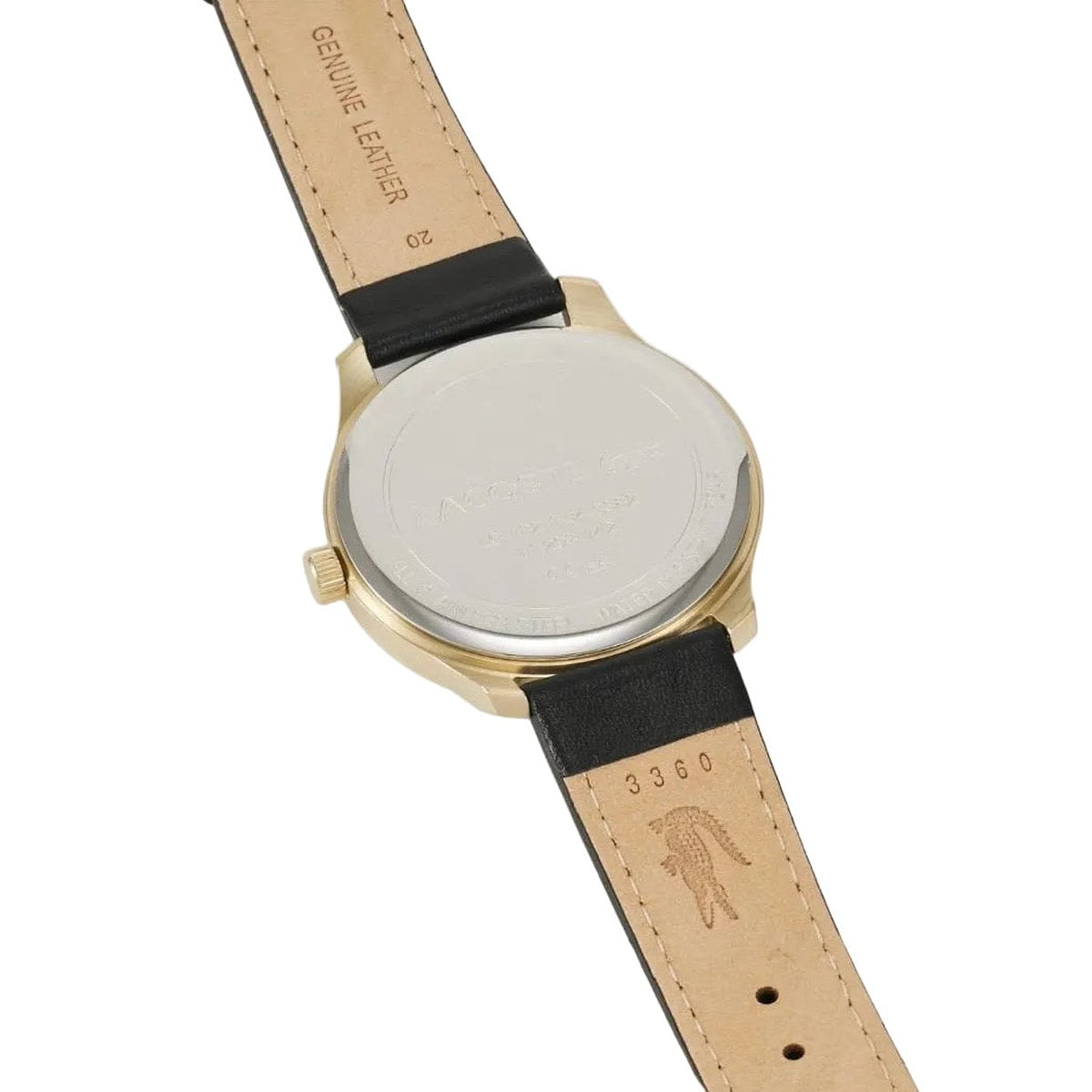 Black Leather Gold-Tone Classic Watch