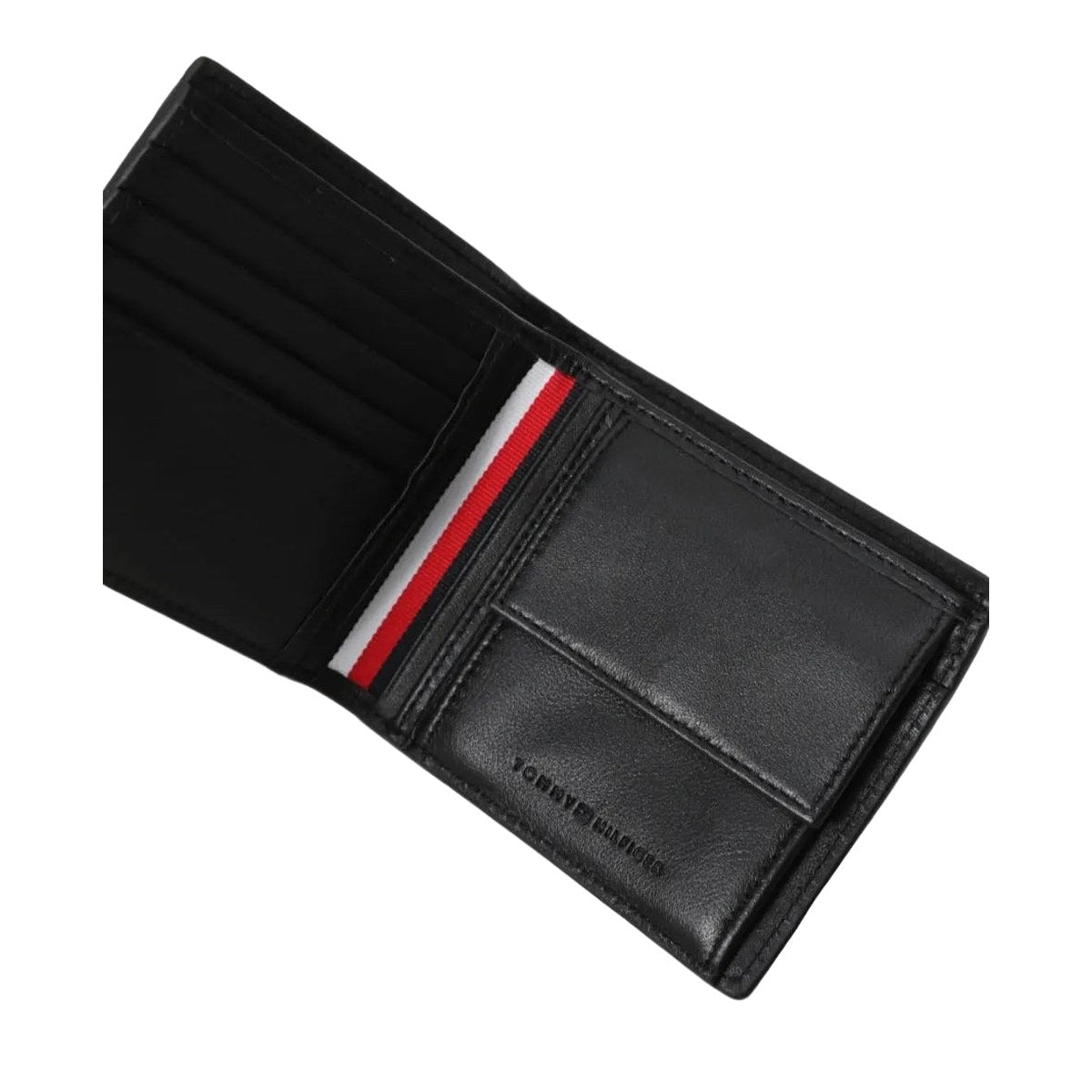 Textured Bifold Wallet with Coin Pocket – Black