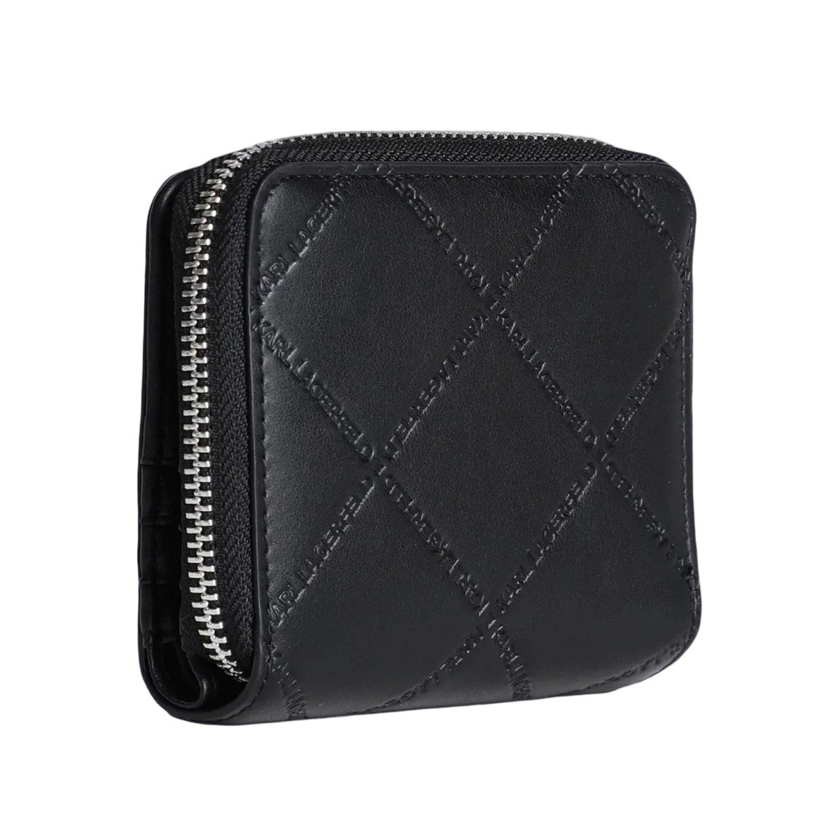 Ikonik Zip Around Compact Wallet - Black