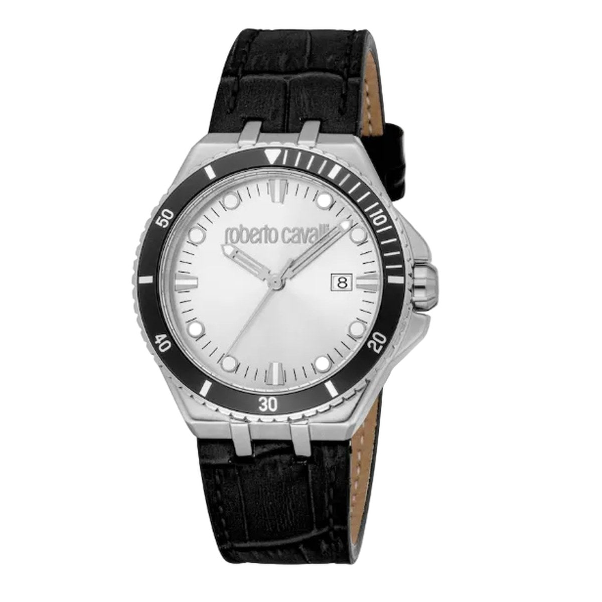 Leather Sport Diver Watch - Black