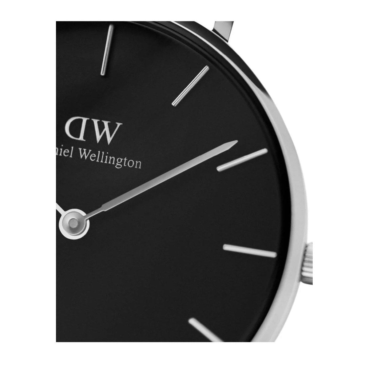 Classic Mesh Black Dial Silver Watch