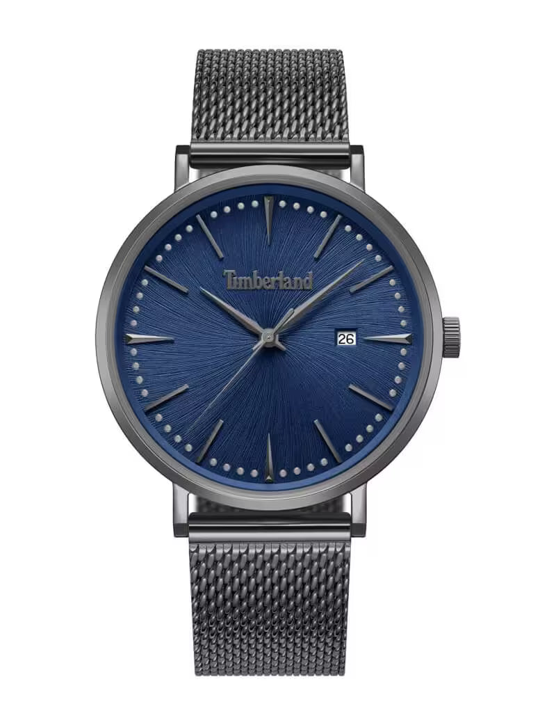 Blue Dial Gunmetal Mesh Bracelet Watch