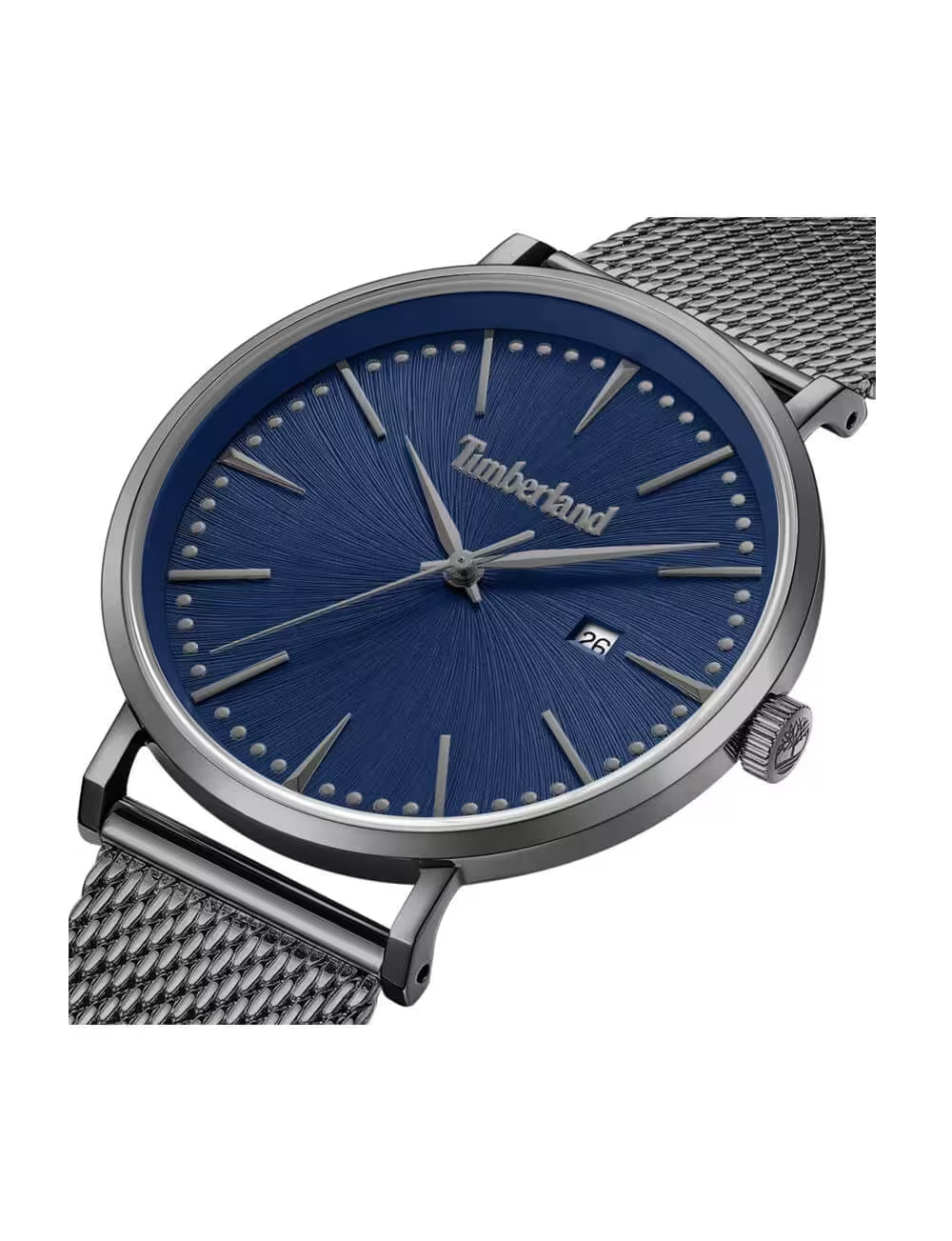Blue Dial Gunmetal Mesh Bracelet Watch