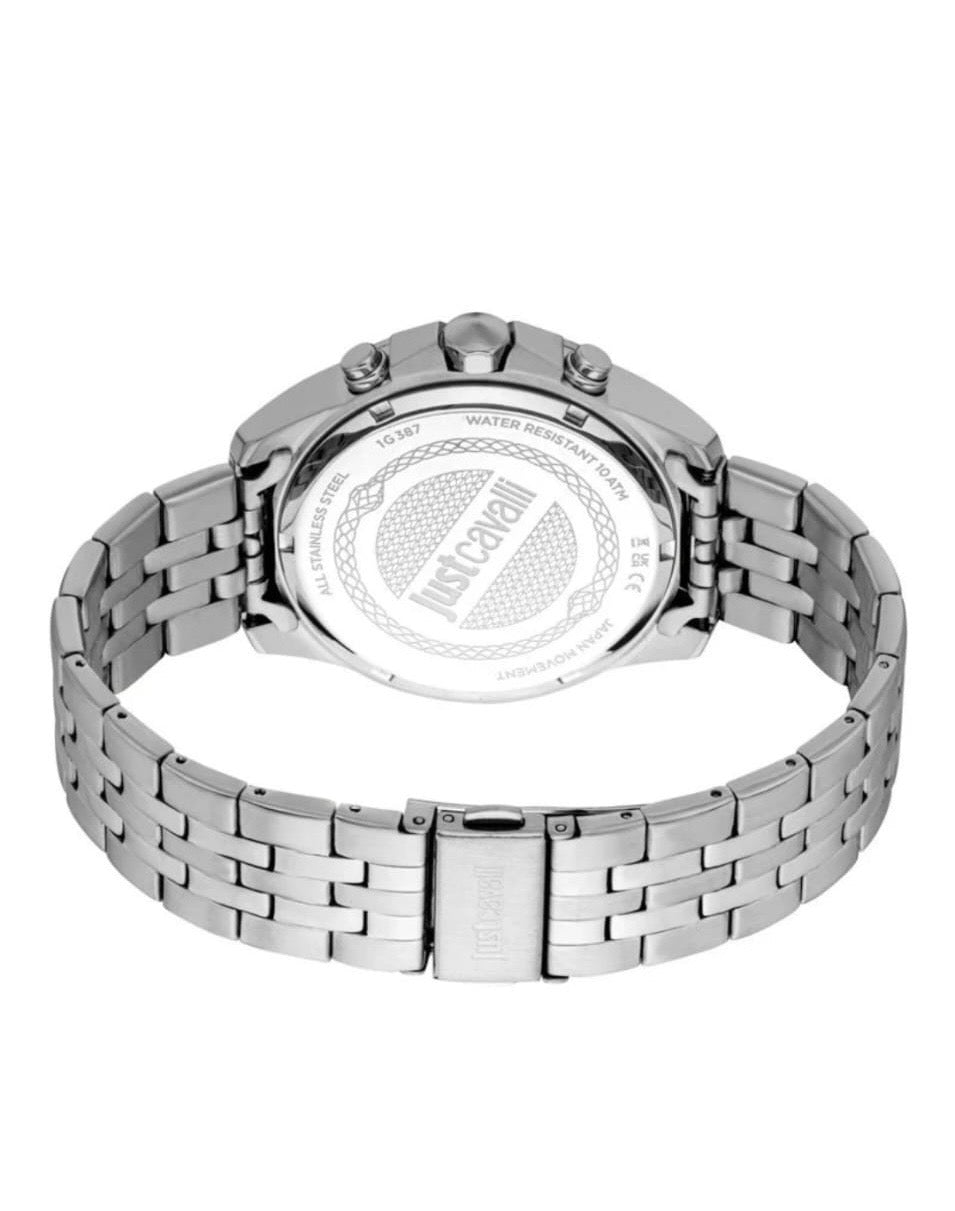 Chronograph Stainless Steel Watch – Silver/White