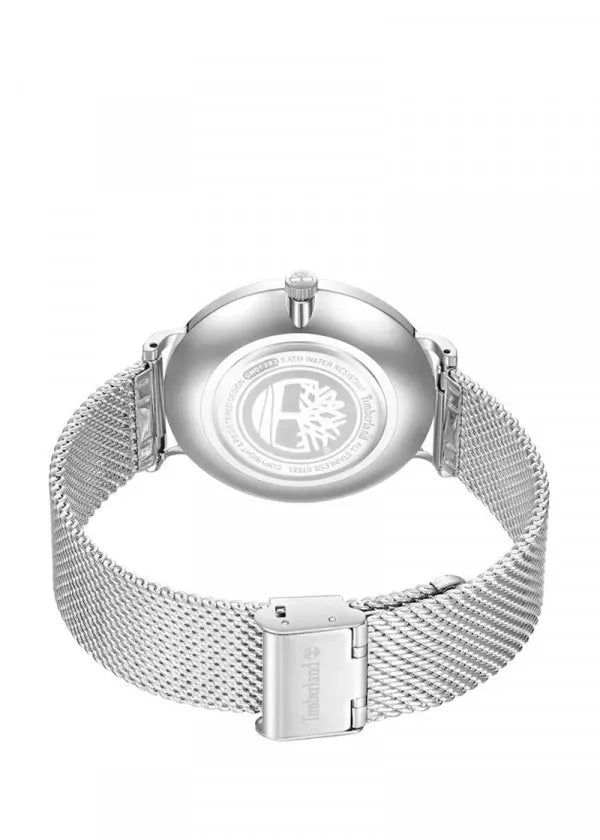 Black Dial Mesh Bracelet Watch silver
