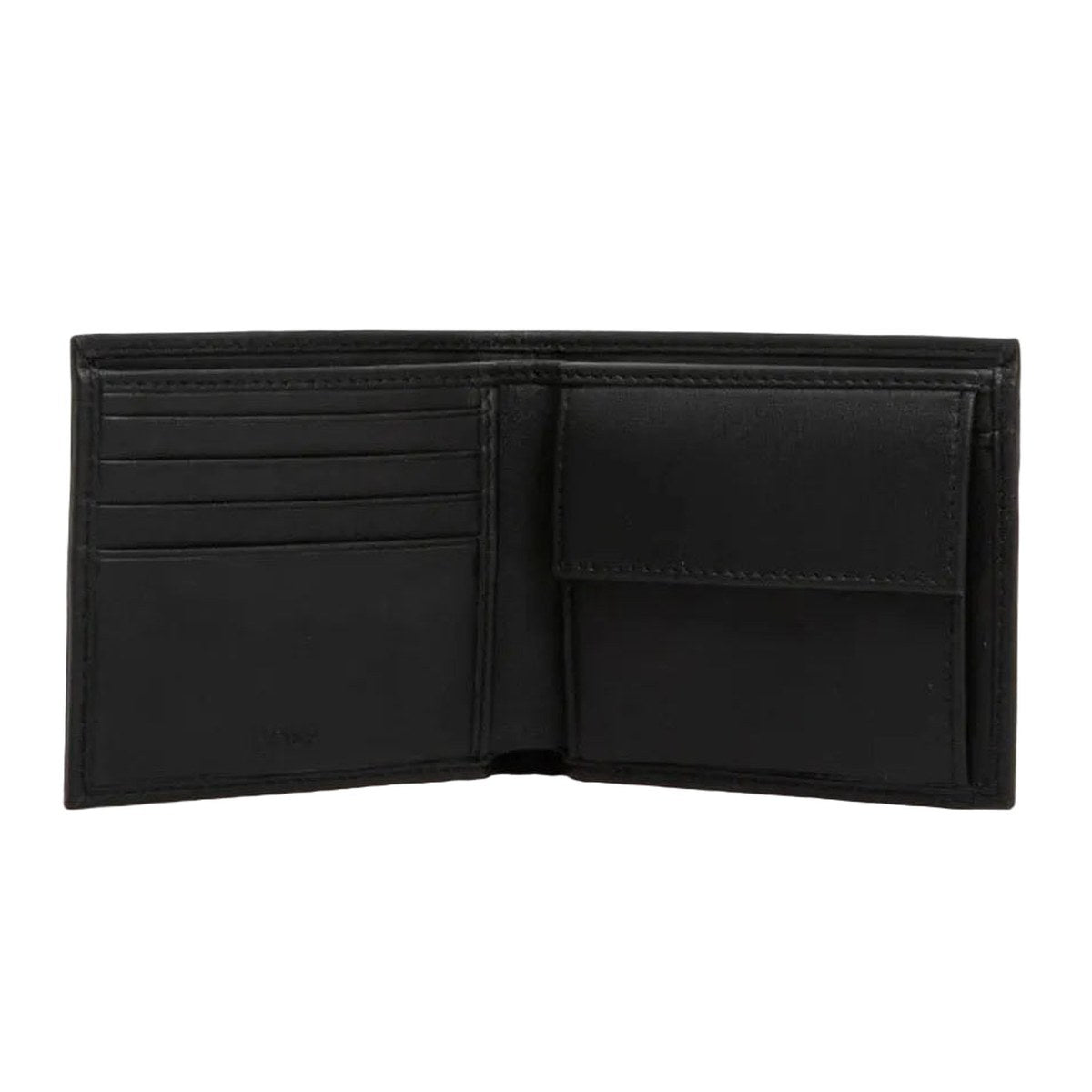 Logo Embossed Coin Pocket Wallet – Black