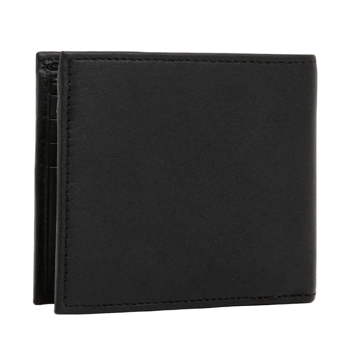 Logo Embossed Coin Pocket Wallet – Black