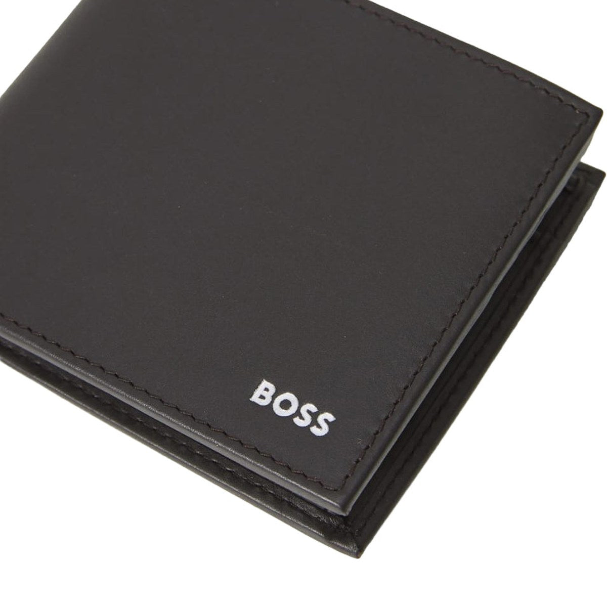 Smooth Leather Bifold Wallet – Dark Brown