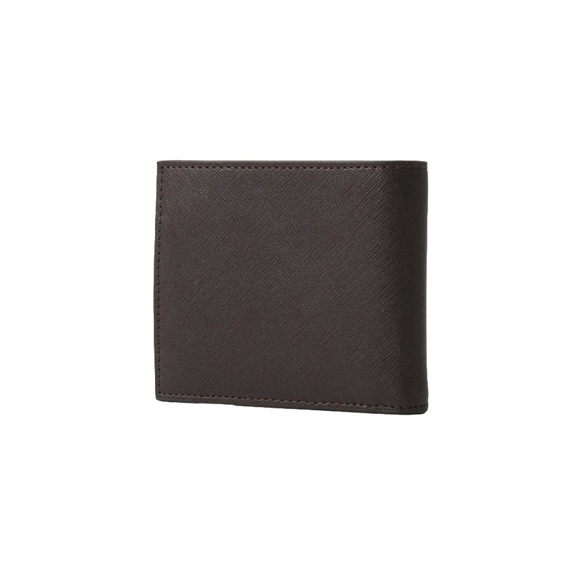 Saffiano Leather Bifold Wallet – Dark Brown