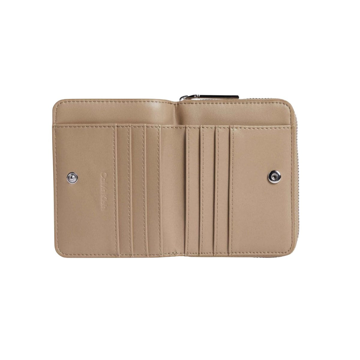 Compact Zip Wallet - Beige