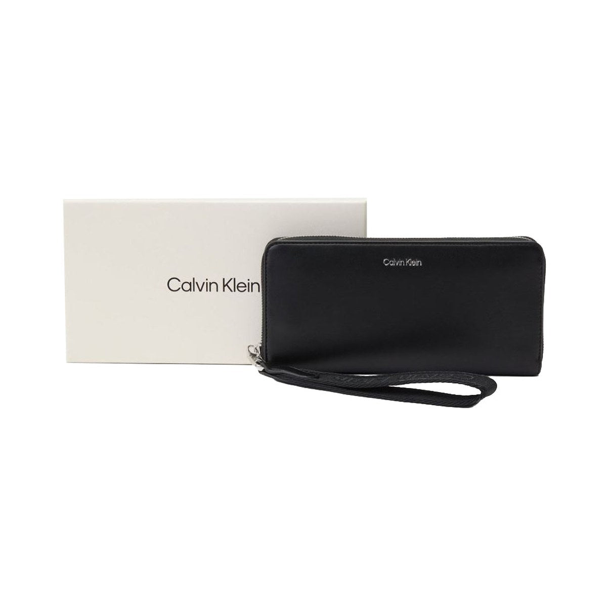 Wristlet Zip Around Travel Wallet - Black