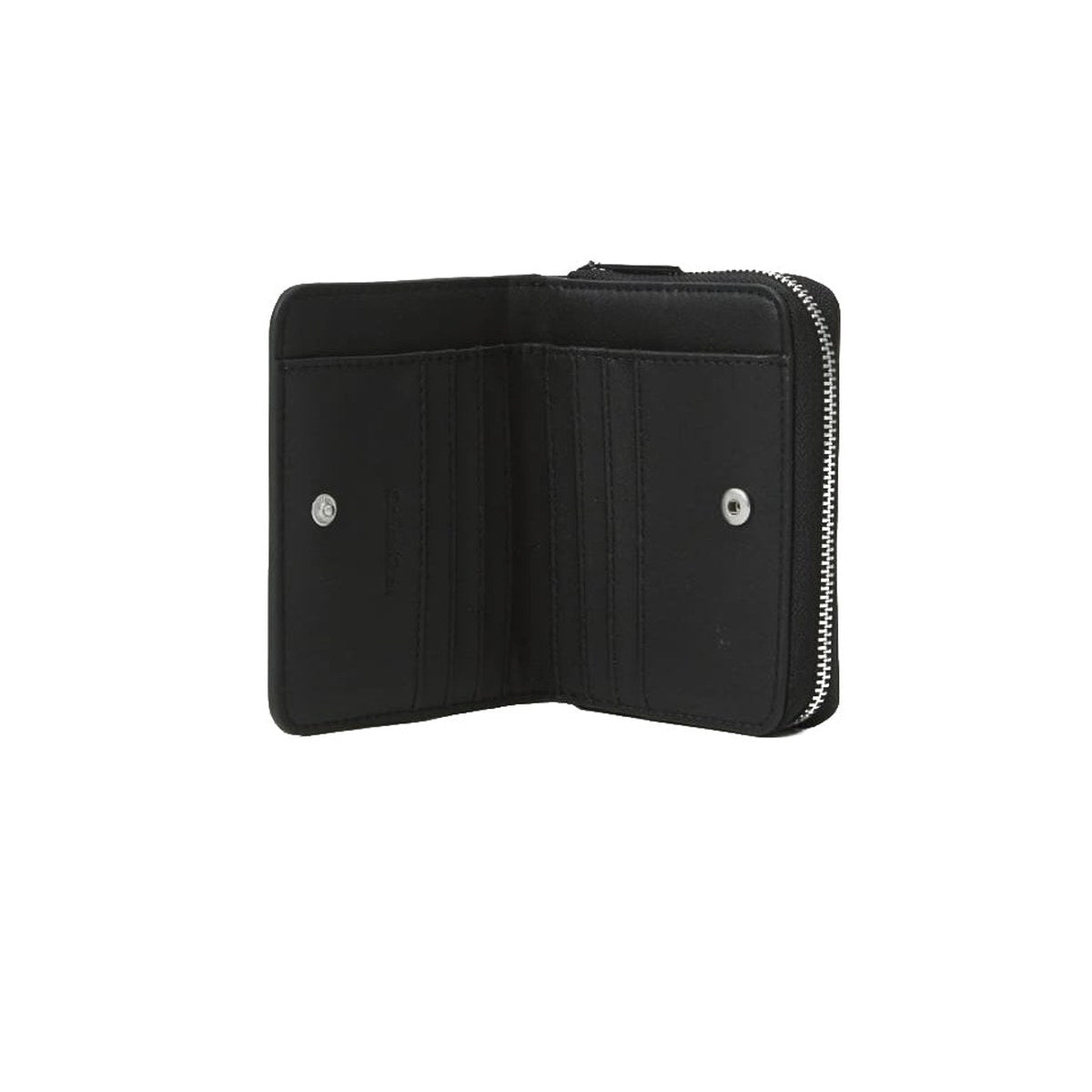 Zip Around Compact Wallet – Black