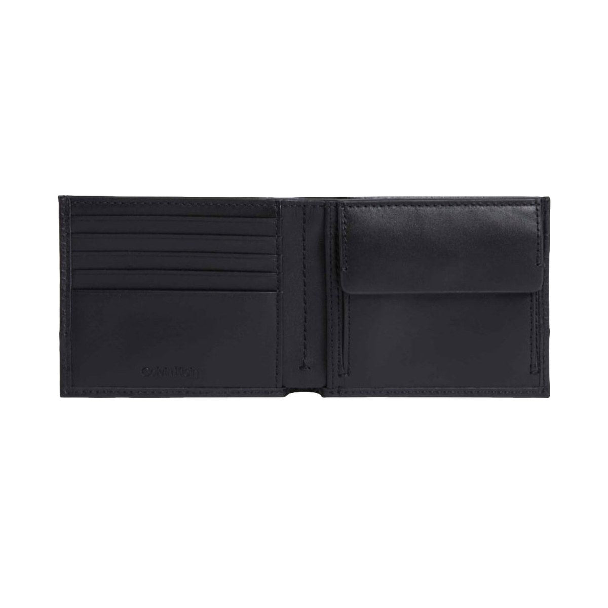 Pebbled Leather Coin Wallet – Black