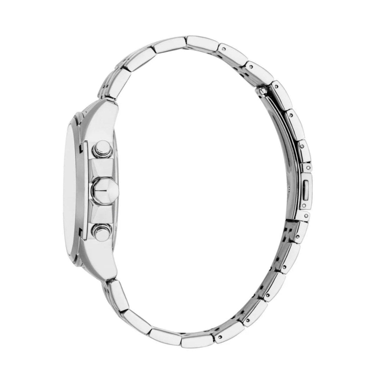 Chronograph Stainless Steel Watch – Silver/White