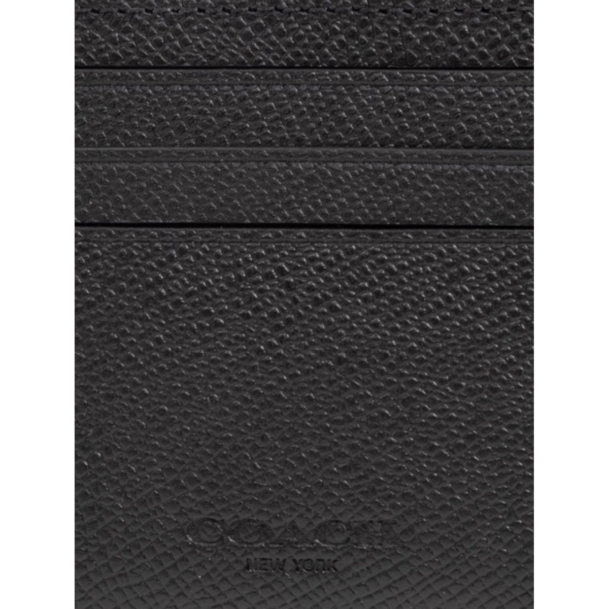 Pebbled Leather Card Holder – Black
