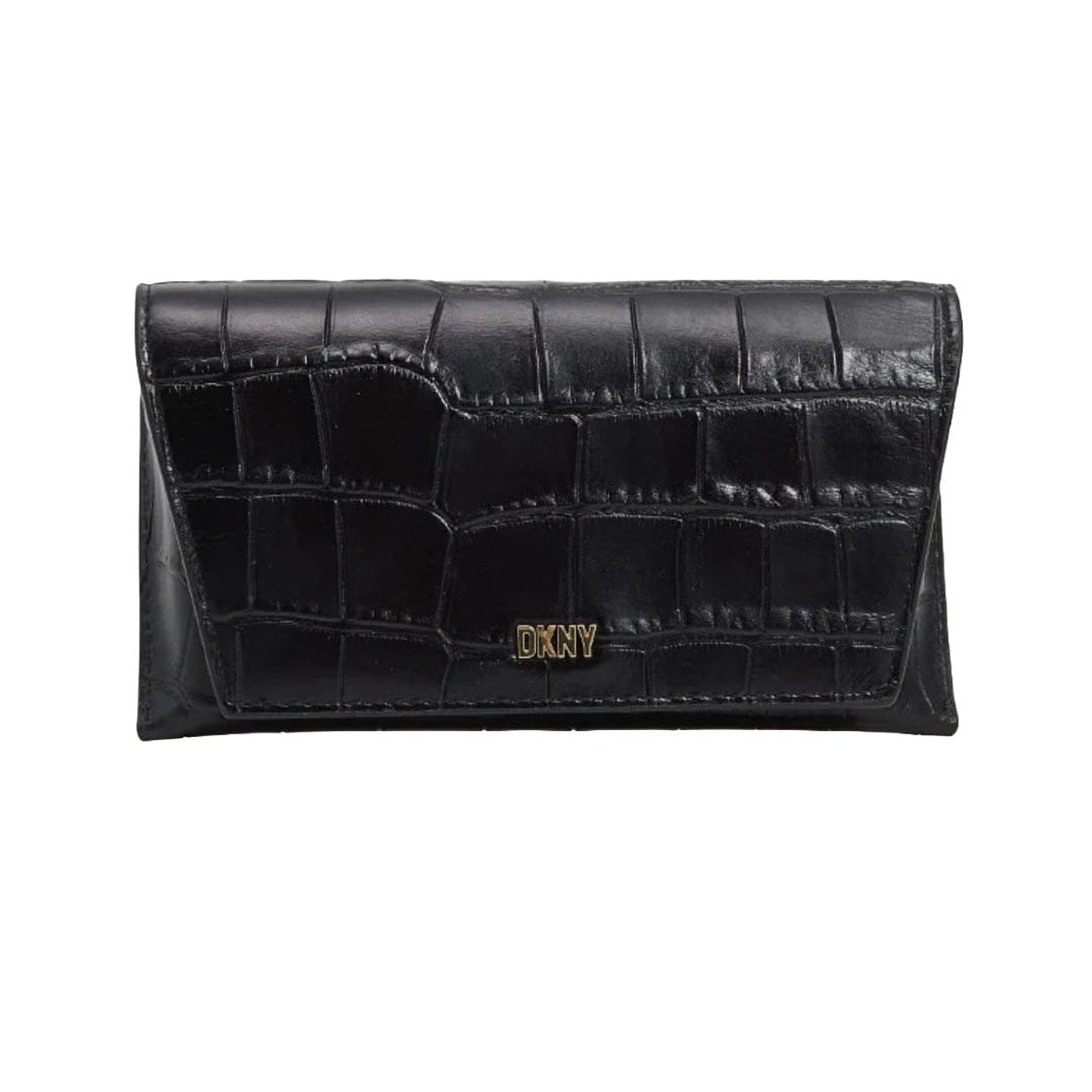 Croc-Embossed Glasses Case – Black