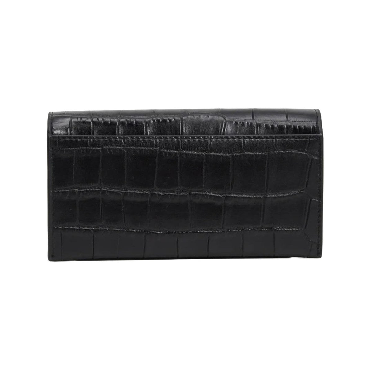 Croc-Embossed Glasses Case – Black