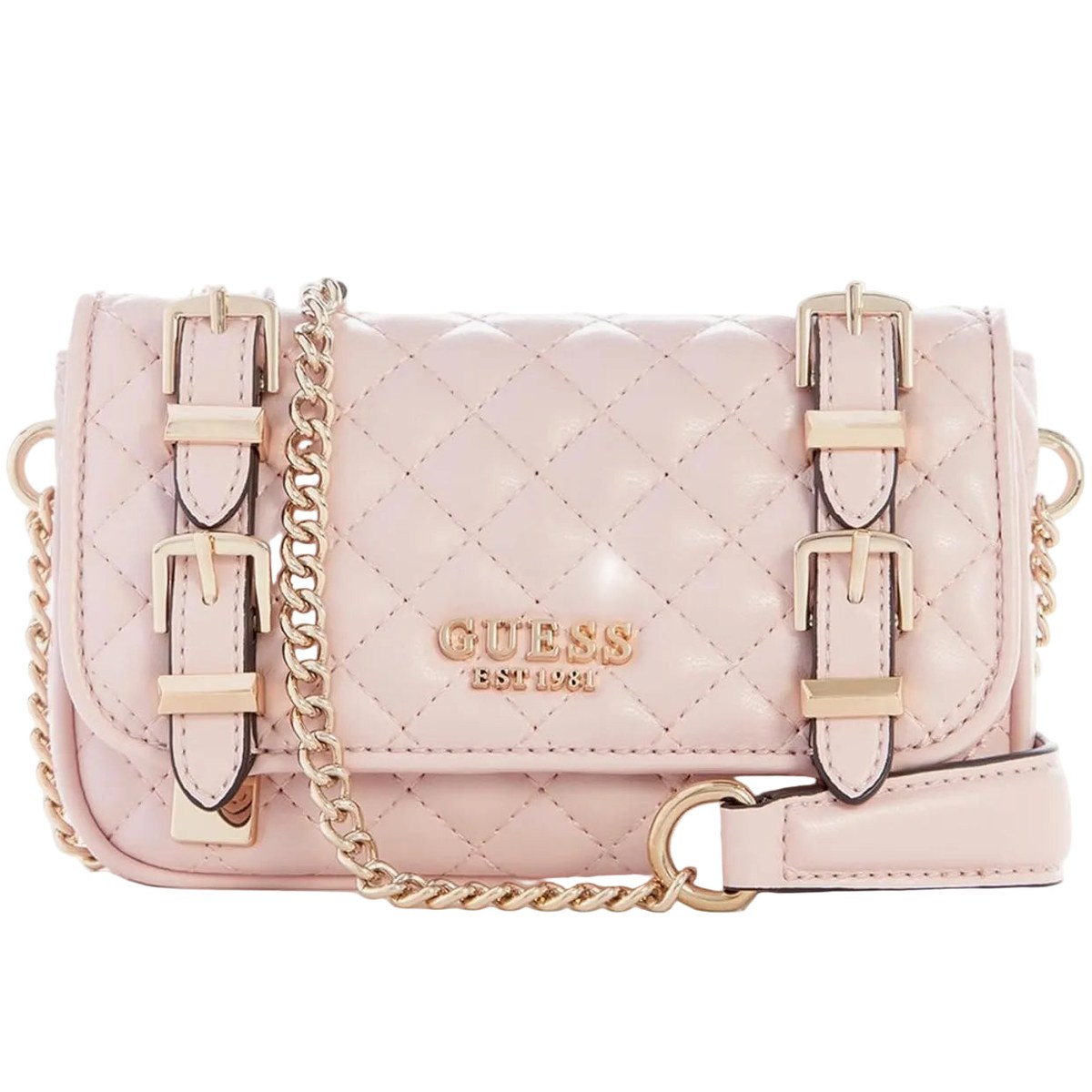 Giully Quilted Mini Crossbody Bag Pink