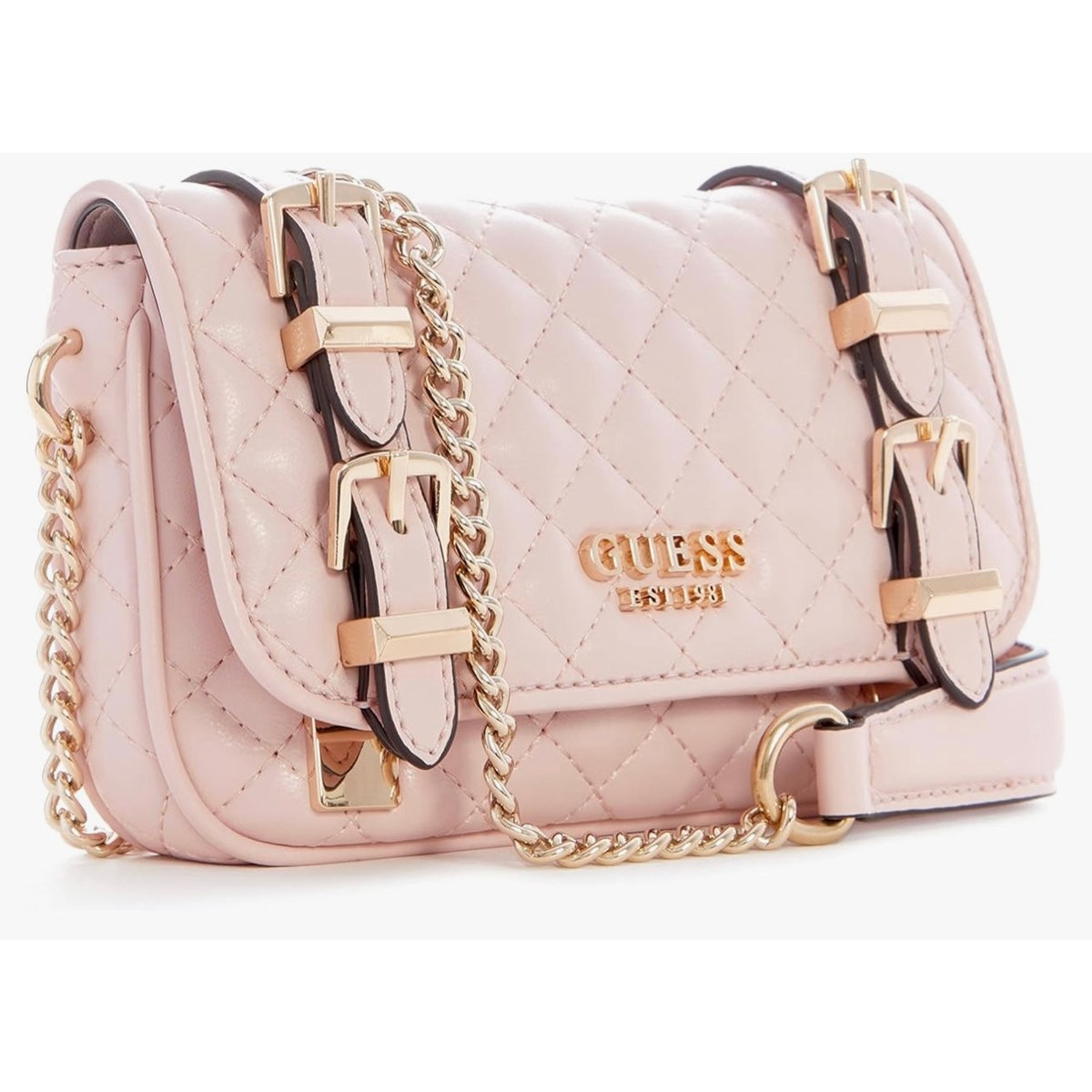 Giully Quilted Mini Crossbody Bag Pink