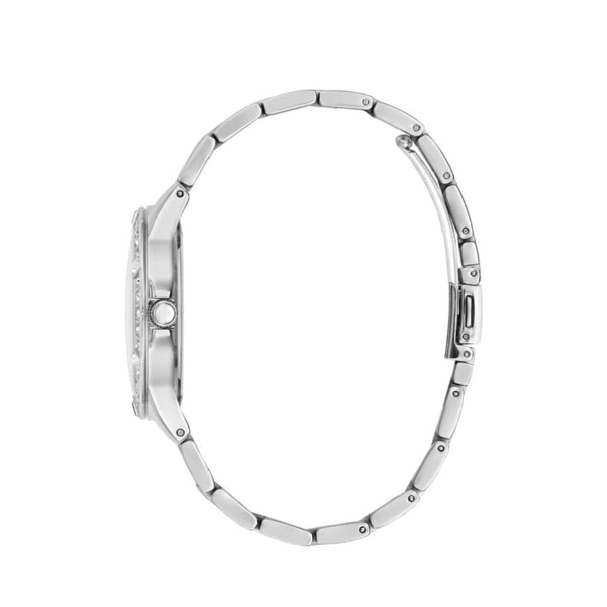 Crystal Silver-Tone Stainless Steel Watch