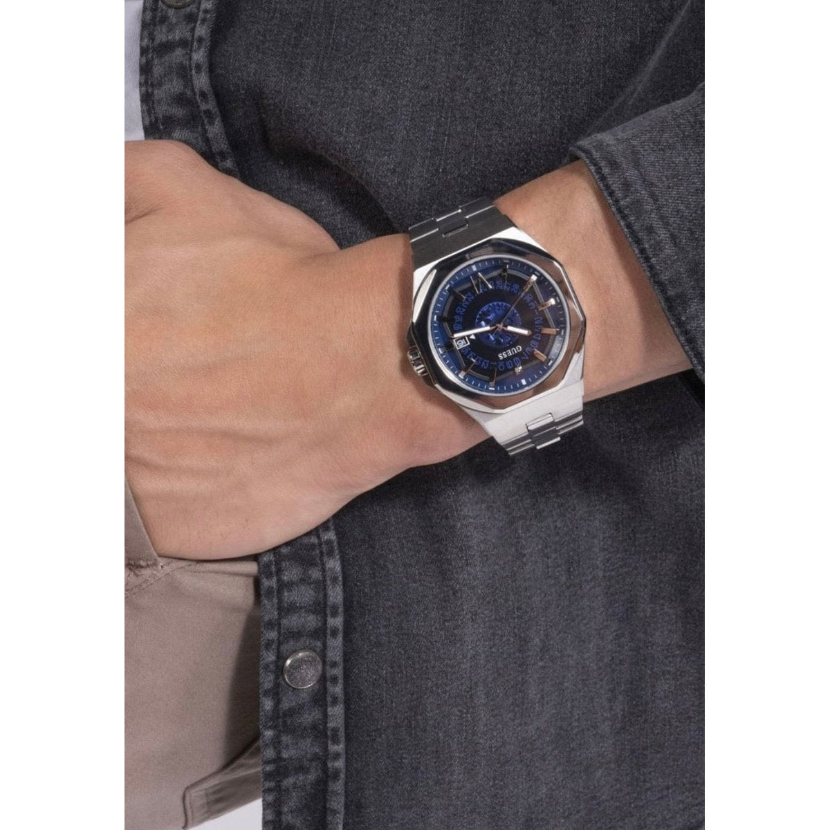 Legacy Silver-Tone Stainless Steel Watch