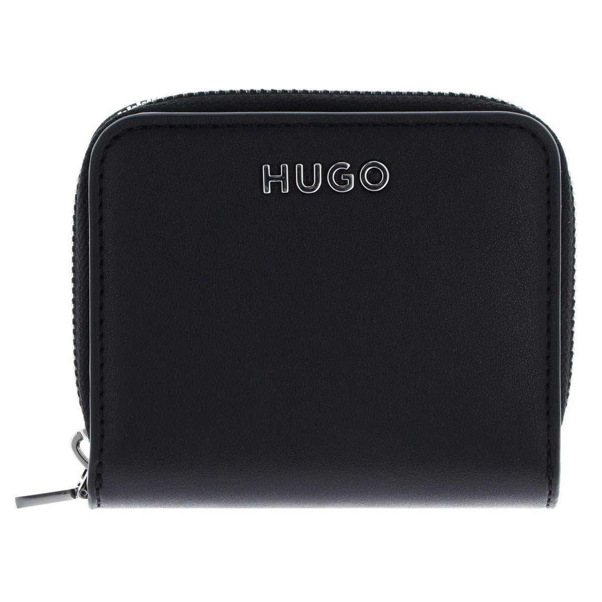 Compact Zip-Around Wallet - Black