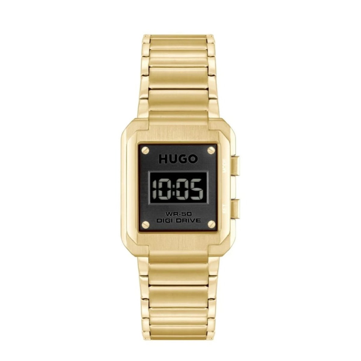 Gold-Tone Digital Bracelet Watch