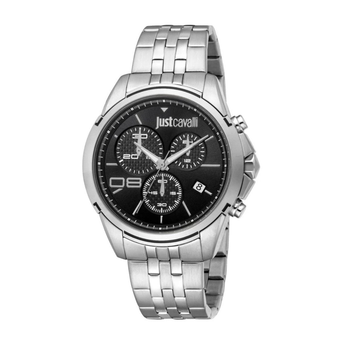 Chronograph Stainless Steel Watch – Silver/Black