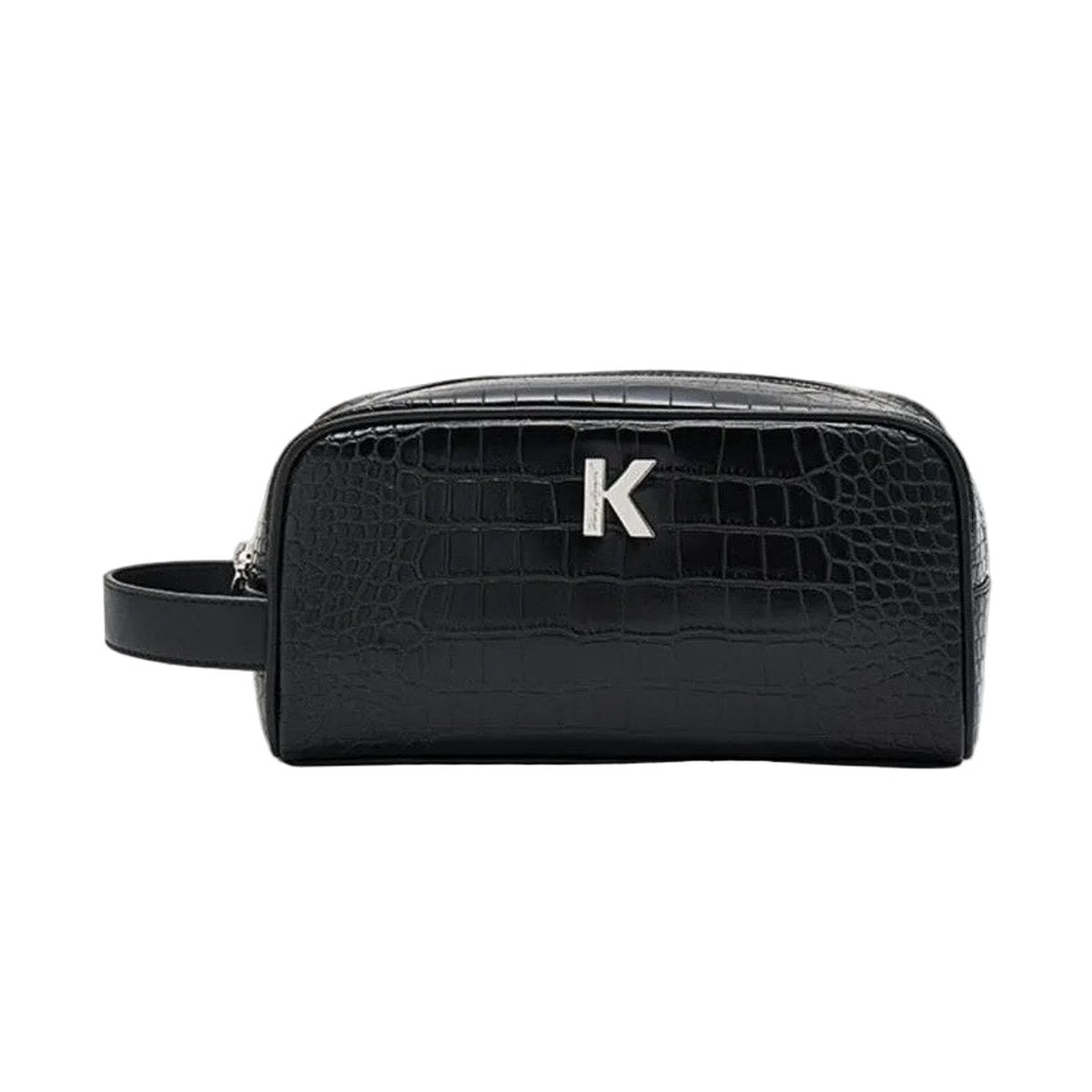 K Croc Wash Bag - Black