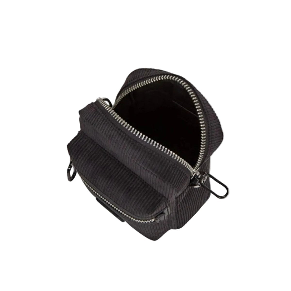 Ribbed Crossbody Bag - Black