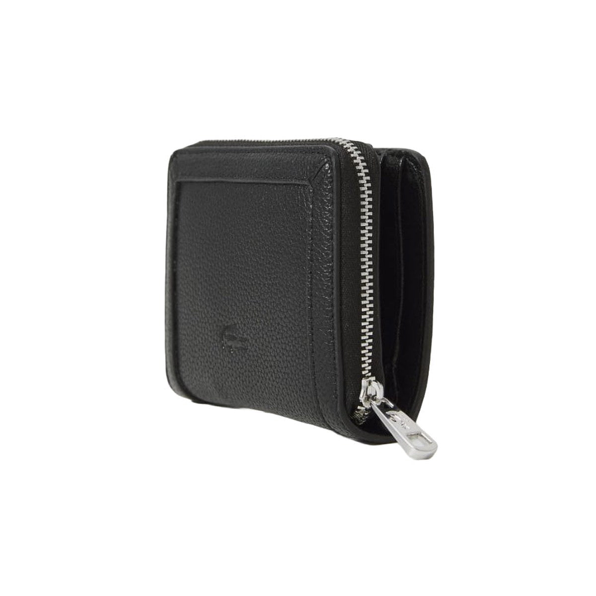 Compact Zip Wallet – Black