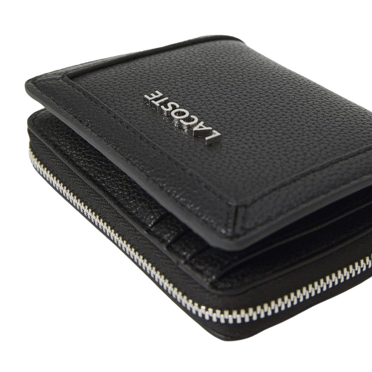 Compact Zip Wallet – Black
