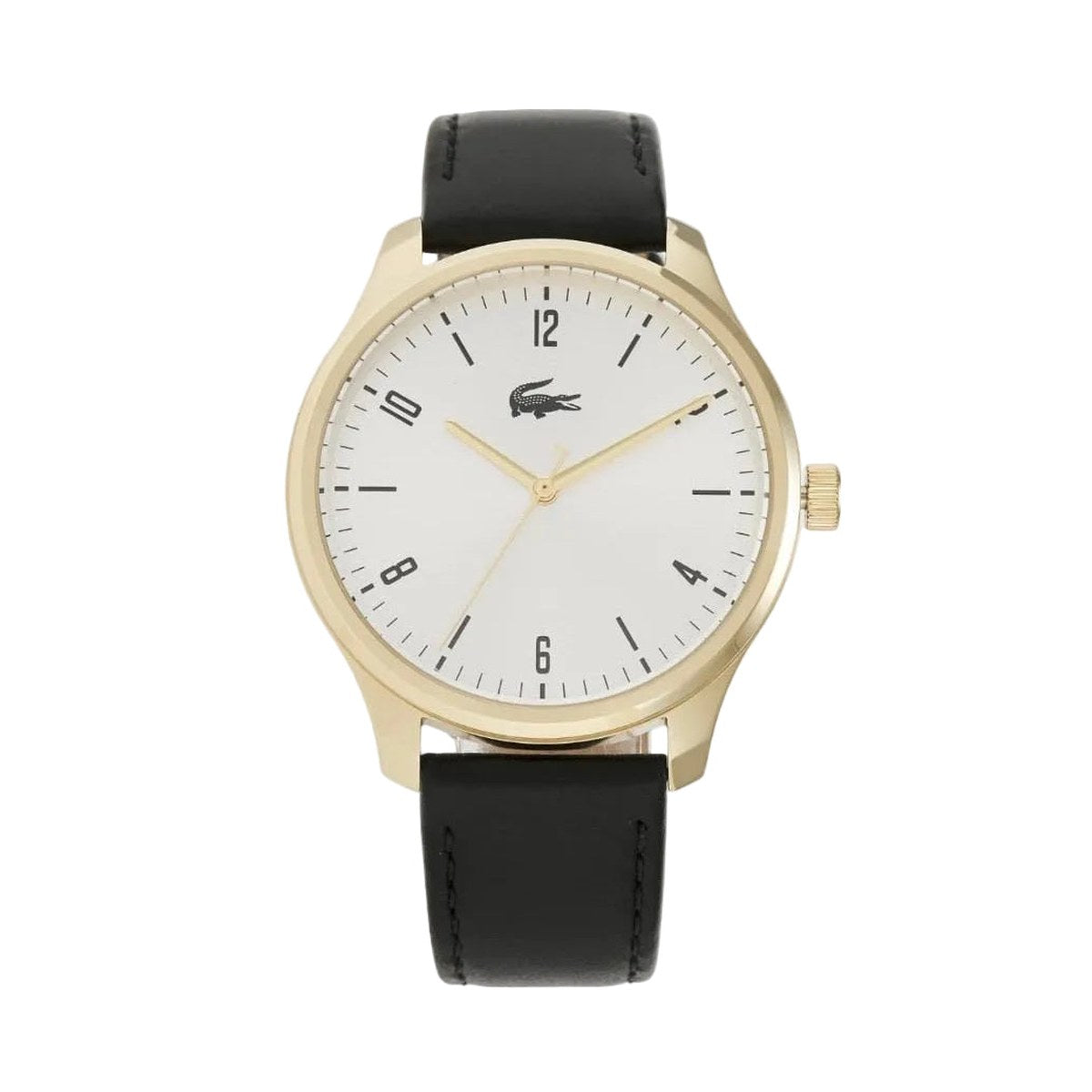 Black Leather Gold-Tone Classic Watch