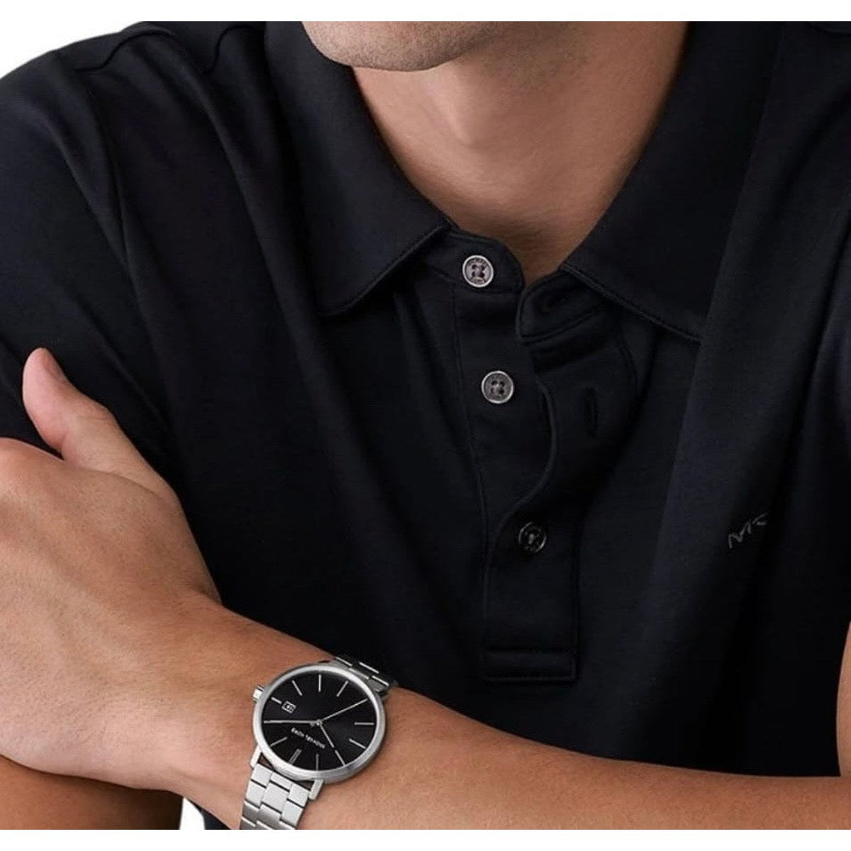 Slim Runway Silver-Tone Stainless Steel Watch