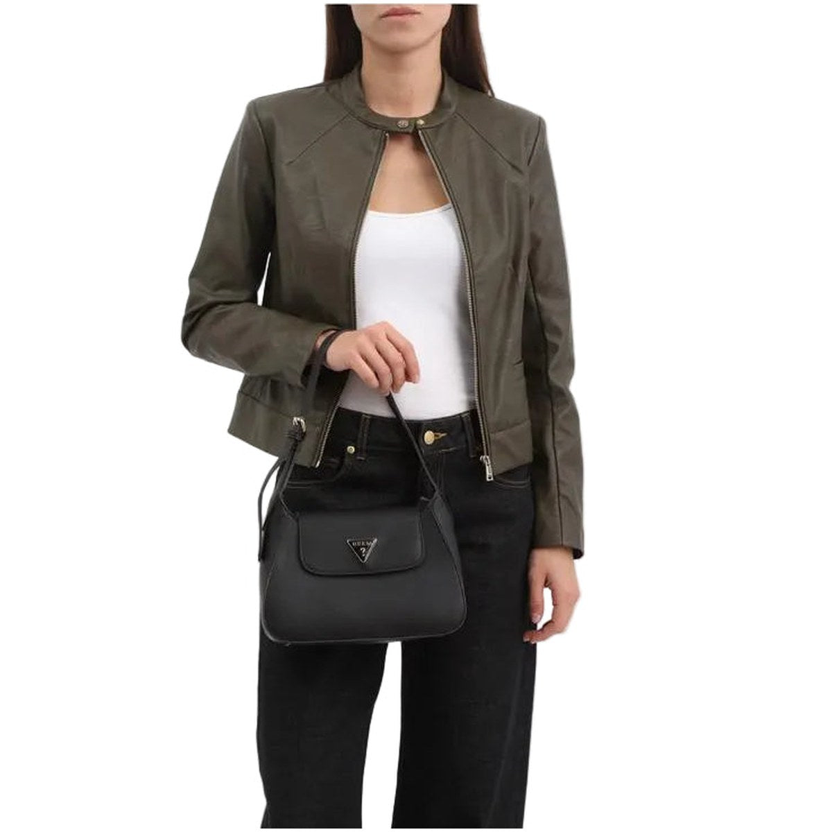 Victoria Flap Shoulder Bag - Black